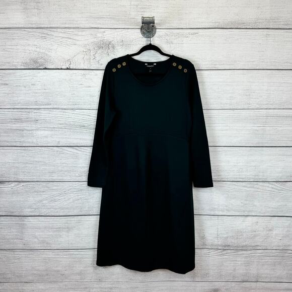 Isabella Oliver Maternity Dark Green Long Sleeve Knee Length Dress Size 10 - Picture 1 of 9